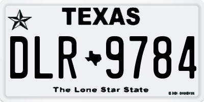 TX license plate DLR9784