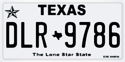 TX license plate DLR9786
