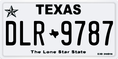 TX license plate DLR9787