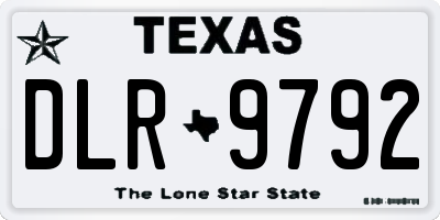 TX license plate DLR9792