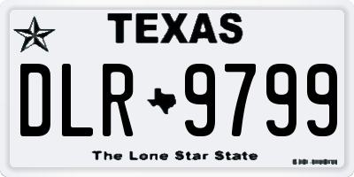 TX license plate DLR9799