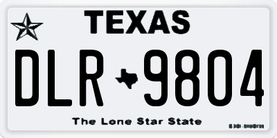 TX license plate DLR9804