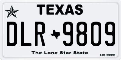 TX license plate DLR9809