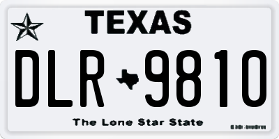 TX license plate DLR9810