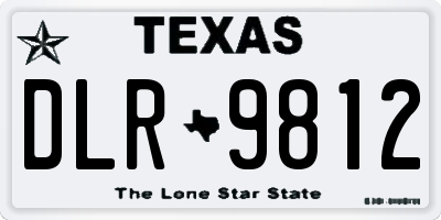 TX license plate DLR9812