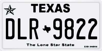 TX license plate DLR9822