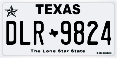 TX license plate DLR9824