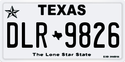 TX license plate DLR9826