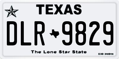 TX license plate DLR9829