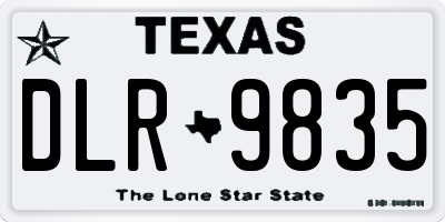 TX license plate DLR9835