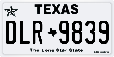 TX license plate DLR9839