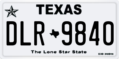 TX license plate DLR9840