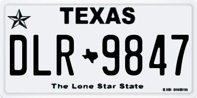 TX license plate DLR9847