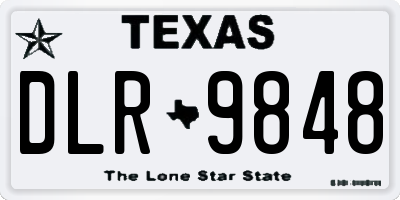 TX license plate DLR9848