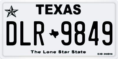 TX license plate DLR9849
