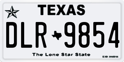 TX license plate DLR9854