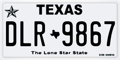 TX license plate DLR9867