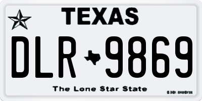 TX license plate DLR9869
