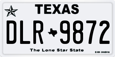 TX license plate DLR9872