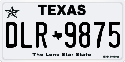 TX license plate DLR9875