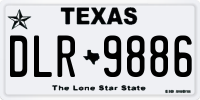TX license plate DLR9886