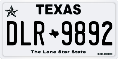 TX license plate DLR9892