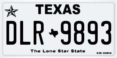 TX license plate DLR9893