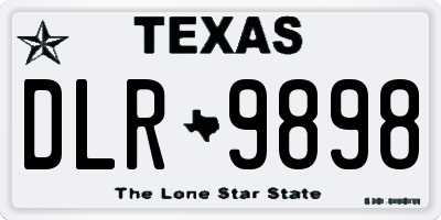 TX license plate DLR9898