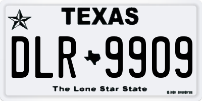 TX license plate DLR9909
