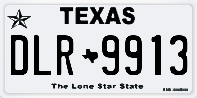 TX license plate DLR9913