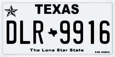 TX license plate DLR9916