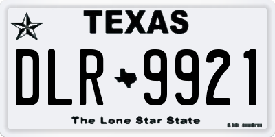 TX license plate DLR9921