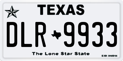 TX license plate DLR9933