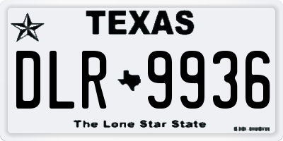 TX license plate DLR9936