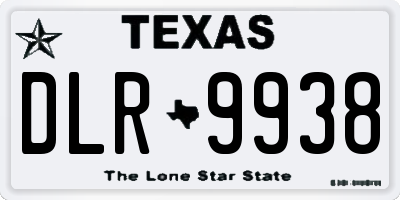 TX license plate DLR9938