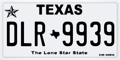 TX license plate DLR9939