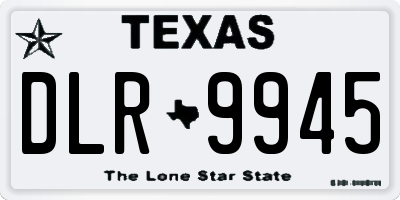 TX license plate DLR9945
