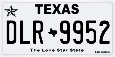 TX license plate DLR9952