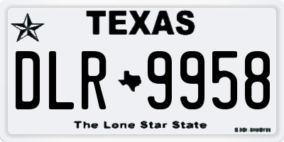 TX license plate DLR9958