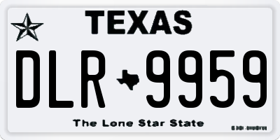 TX license plate DLR9959