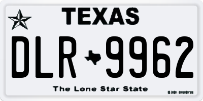 TX license plate DLR9962