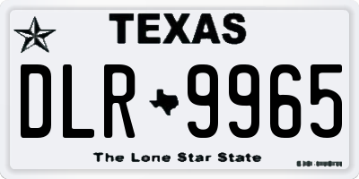 TX license plate DLR9965