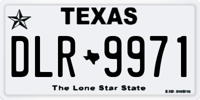 TX license plate DLR9971