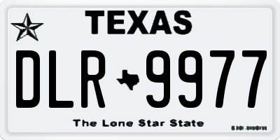 TX license plate DLR9977