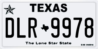 TX license plate DLR9978