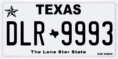 TX license plate DLR9993