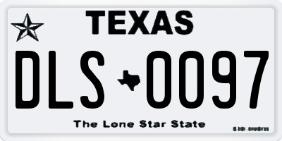 TX license plate DLS0097