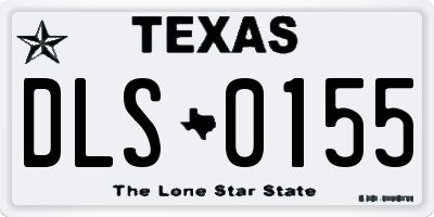 TX license plate DLS0155