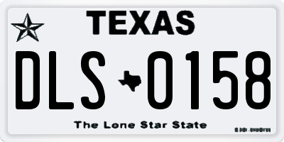 TX license plate DLS0158