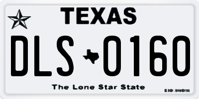 TX license plate DLS0160